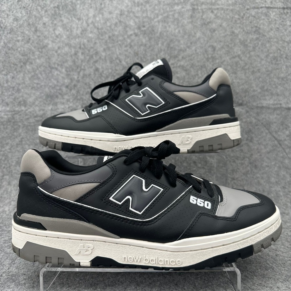 New Balance 550 Shoes Mens 11 Black Gray Shadow Low Top Retro Sneakers BB550SR1